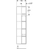 Шкаф-пенал GEBERIT CITTERIO 40 см 500,569.JJ.1