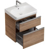 Тумба с раковиной GEBERIT SMYLE SQUARE 500.229.01.1+500,352.JR.1 пекан