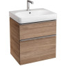 Тумба с раковиной GEBERIT SMYLE SQUARE 500.229.01.1+500,352.JR.1 пекан