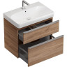 Тумба с раковиной GEBERIT SMYLE SQUARE 500.249.01.1+500,353.JR.1 пекан